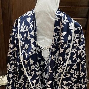 SATIN FLORAL LONG GOWN and ROBE